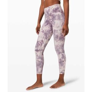 Lululemon Align Pant 25" Diamond Dye Pink Bliss Graphite Purple Leggings Size 4